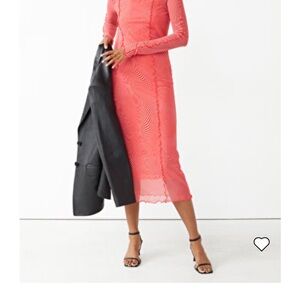 Red Sheer Striped Top